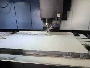 CNC cutting with coolant spray