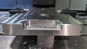 Side profile of machined aluminium mould